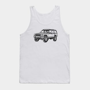 1997 Cherokee Sport 4WD Sketch Art Tank Top